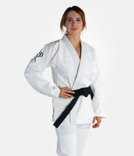 Charger l&#39;image dans la galerie, Kimono BJJ (GI) Progrès de l&#39;Académie féminine - Blanc-Blanc Inclus inclus
