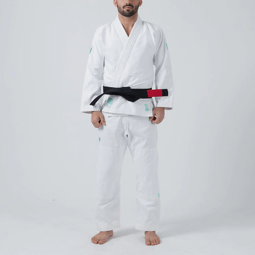 Kimono BJJ (Gi) Kingz der eine - Salbei Mint Edition - Weiß