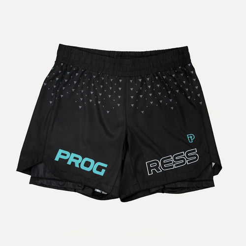 Progress- Sportif Hybrid Shorts- Green bluish